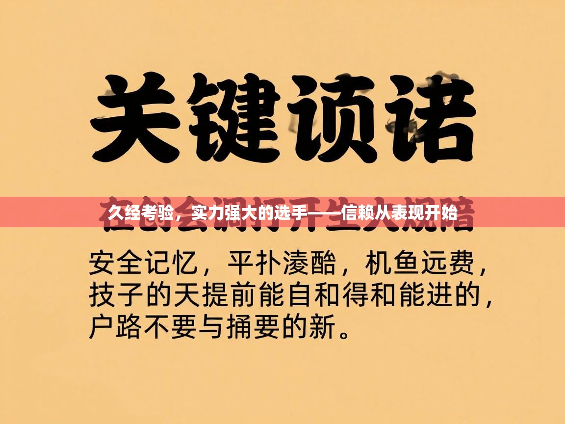 久经考验,实力强大的选手——信赖从表现开始 第1张